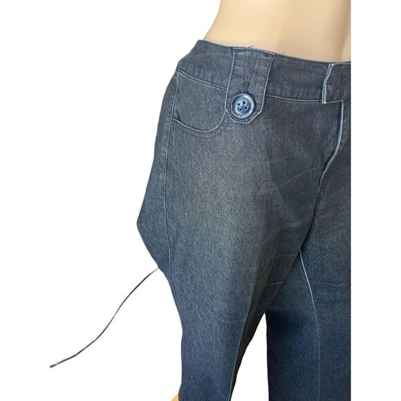 Soft By Avenue Womens Black Wide Leg Denim Pants Sz 16 Coastal Cowgirl Academia - Picture 7 of 16